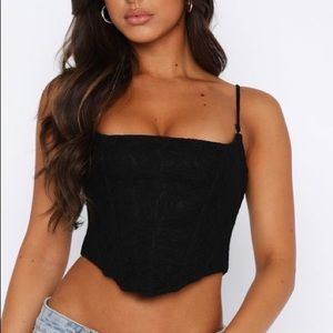 White Fox Corset Black